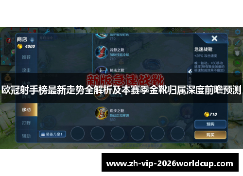 欧冠射手榜最新走势全解析及本赛季金靴归属深度前瞻预测